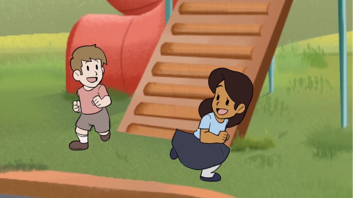 The Escort Children Running.jpg